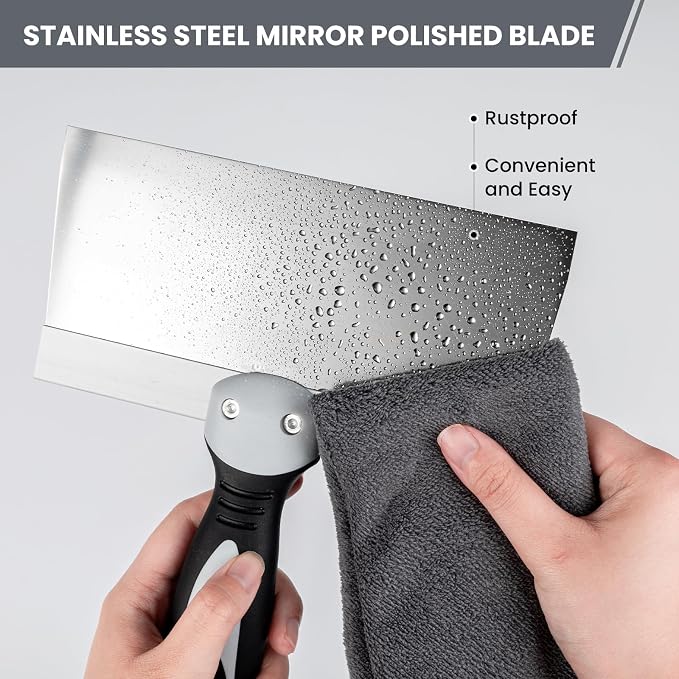 Mister Rui 14" Stainless Steel Drywall Taping Knife, Skimming Blade | 14" - Image 3