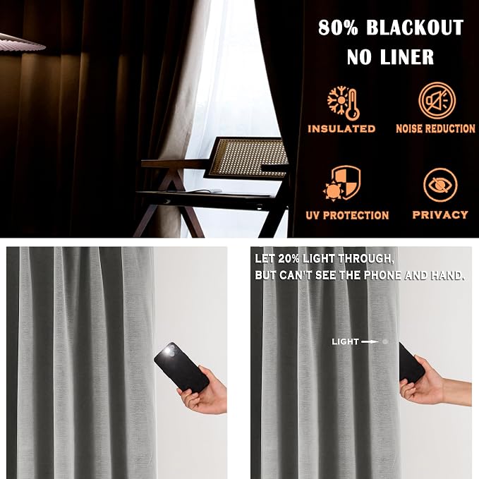 Kayne Studio Pewter Gray Velvet Pinch Pleated Back Tab Curtains 120 Inches | - Image 4