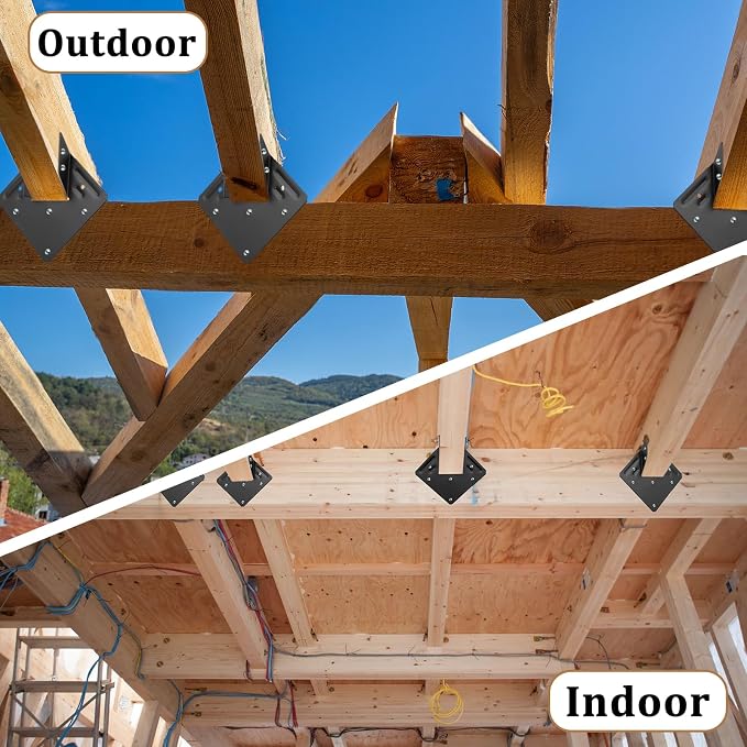 50 PCS Joist Hanger 2x6, 13-Gauge Heavy Duty Hurricane Ties-2.2mm Thickness | - Image 7