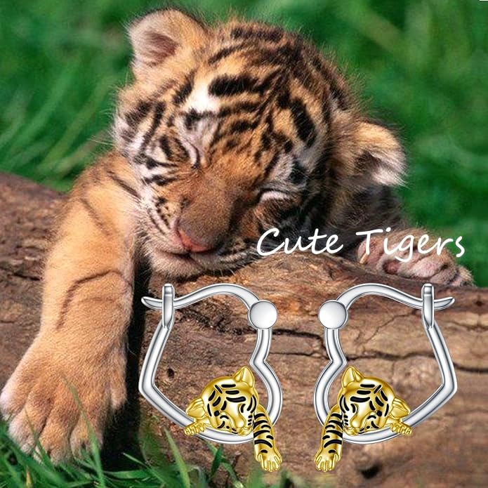 Hypoallergenic Earrings Rabbit Tiger Teddy Koala Puppy Panther Peacock Earrings Sterling Silver Animal Hug Hoop Earrings Jewelry Mothers Day Graduation Birthday Gifts for Women