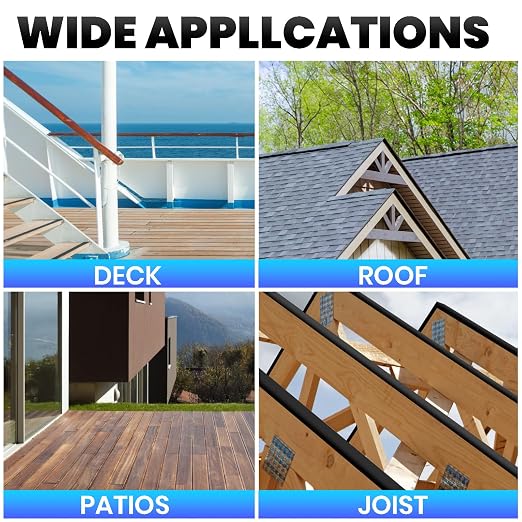 ADHES Deck Joist Tape, 4 Rolls Weather Resistance & Waterproof | Butyl Joist - Image 6