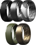 ThunderFit Men's Silicone Rings 10mm Wide 2.5mm Thick Rubber Bands, Breathable, Variety Multipack 1-10