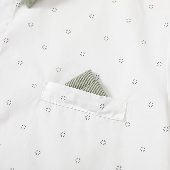 nilikastta Boy Suit Toddler Boy Outfit Boy Dress Shirt with Bowtie/Suspender Pants Gentleman Wedding Outfits 1-10 Years