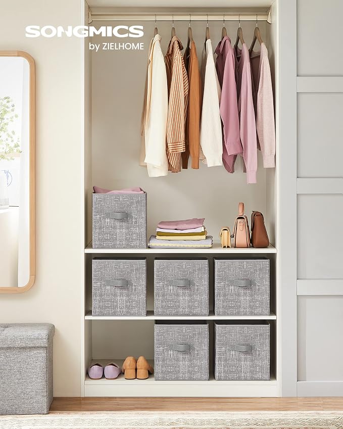 SONGMICS Storage Cubes, 11-Inch Foldable Closet Organizers | Non-Woven Fabric - Image 2