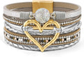 VIBILIA Boho Leather Wrap Bracelets for Women Multi-Layer Bracelets with Strong Clasp Jewelry for Women