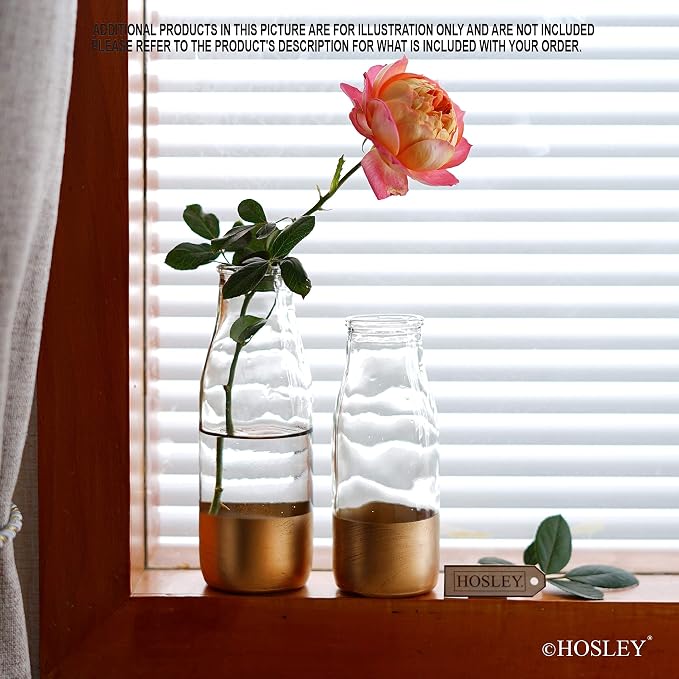 Hosley Set of 6 Glass Flower Vases - Image 2