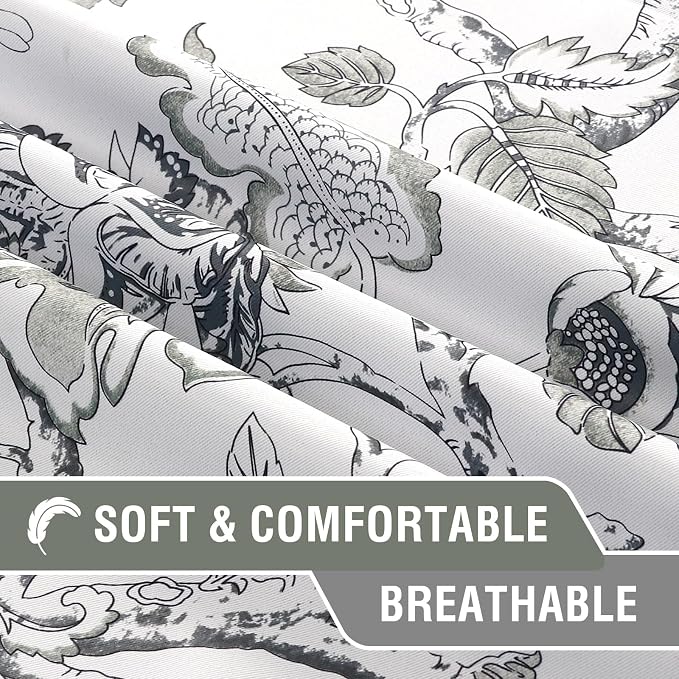 H.VERSAILTEX Blackout Curtains 108 Inch Length 2 Panels Set Floral Print - Image 5