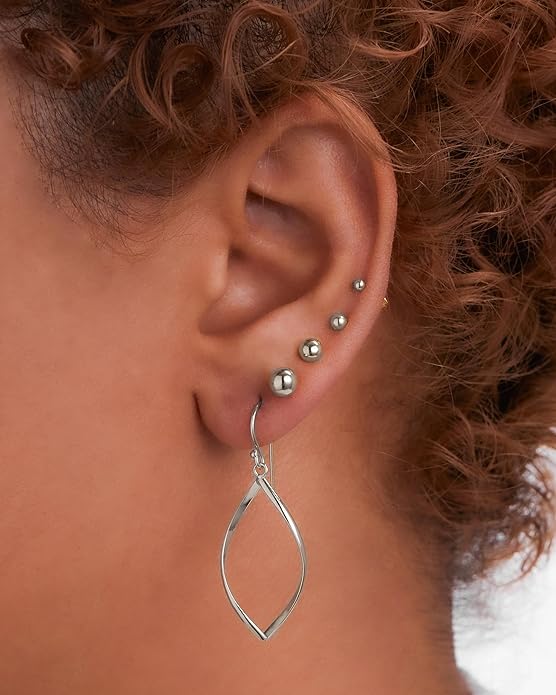 MILLA Teardrop Earrings - Designer Silver Statement Earrings or Gold Dangle Earrings for Women Trendy Upscale Dangly Earrings