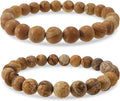 Bivei Natural Gemstone Semi Precious Healing Crystals Handmade Stretchy Round Beads Bracelet,Stocking Stuffers for Women Enhance Positive Energy
