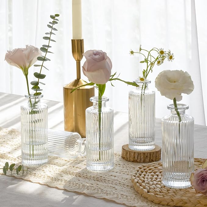 ComSaf Glass Small Bud Vases in Bulk 12 Pcs 5.2 Inch, Mini Bouquet Display - Image 7