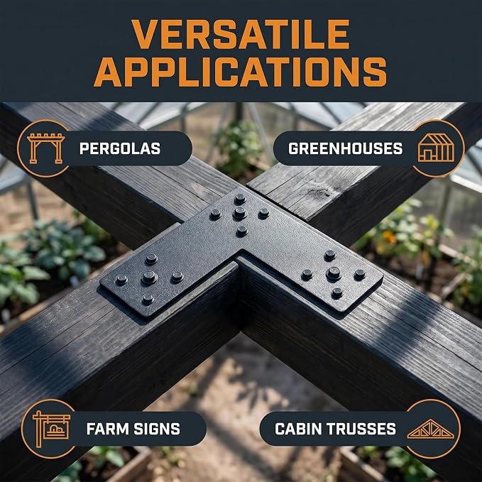 4PCS L Post Bracket, L Beam Brackets | - Image 3