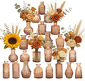 Petal Petite Small Amber Glass Bud Vase Set of 24 by Unknown