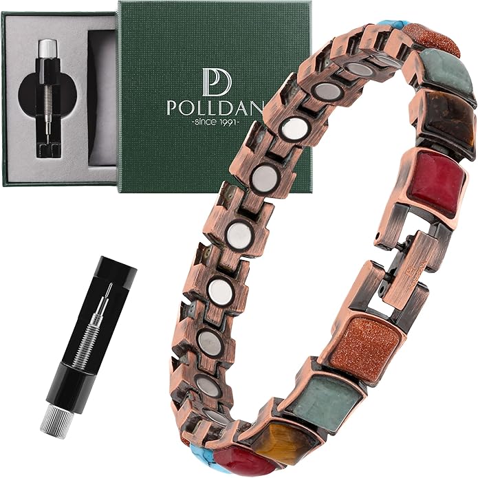 Copper Bracelets for Women - 6200 Gauss Power | 3X Strength Copper Bracelet | Magnetic Bracelets for Women - Adjustable Fit | 99.99% Pure Copper Bracelet for Women | Stylish Copper Jewelry