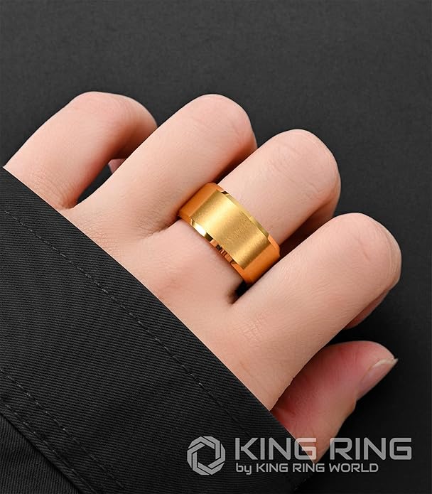King Ring Tungsten 4/6/8/10mm Rings – Super Polished Matt Finish Tungsten Rings – Designed in USA
