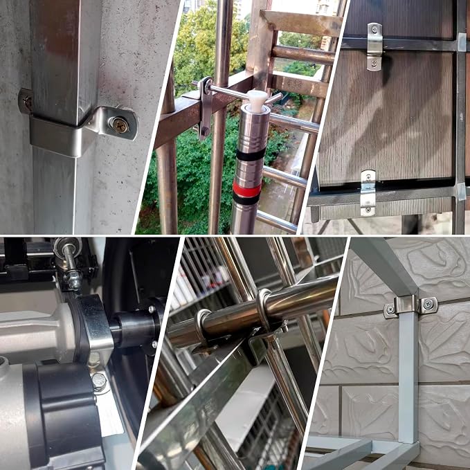 M50x25mm Square Tube Bracket 304 Stainless Steel U Shape Metal Bracket Pipe - Image 6