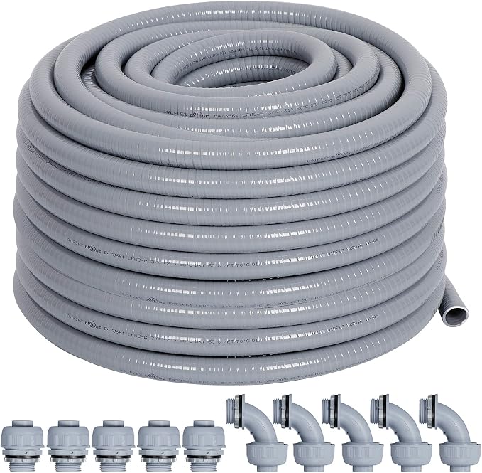 Liquid-Tight Conduit 3/4 50ft w/UL Certification | Flexible Electrical Conduit by Neorexon