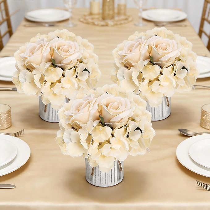 Champagne Flower Table Centerpieces - Image 3