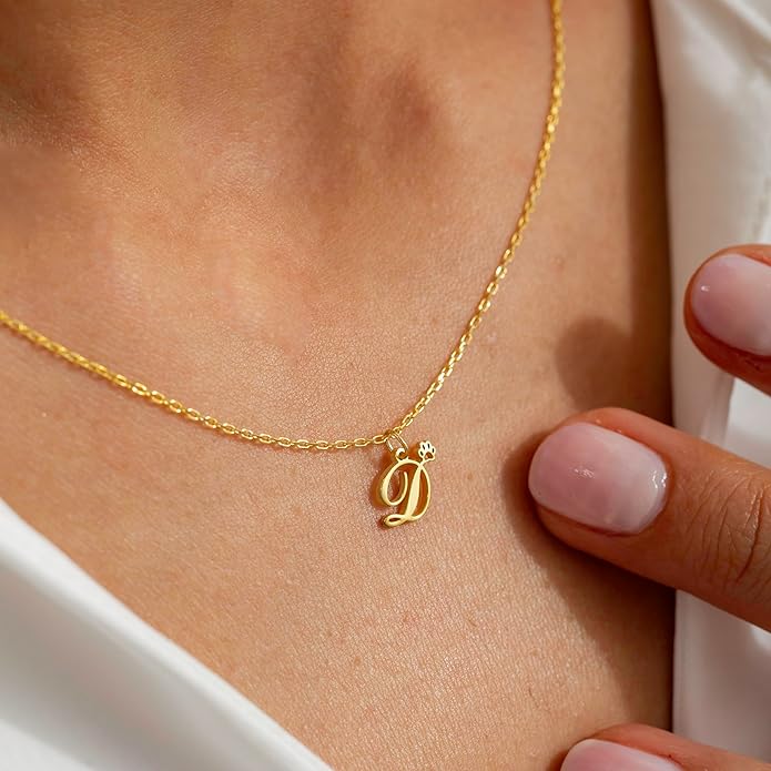 SilveristicJewelry Initial Necklace with Tiny Paw, 925 Sterling Silver Personalized Pet Lover Jewelry, Tiny Paw Print Charm Pendant, Dog Mom Gift, Cat Lover Necklace for Women
