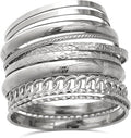 ÌF ME Gold Bangle Bracelets for Women, Indian Bangles Stackable Set, Multi Layer Textured 14K Gold Plated Chunky Bracelets Boho Jewelrys Set