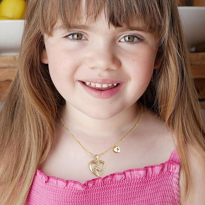 Unicorn Necklace for Girls Gifts for Girls Little Girl Jewelry Birthday Gift for Girl Daughter Granddaughter Niece-No tarnish, No reactions for sensitive skin Hypoallergenic