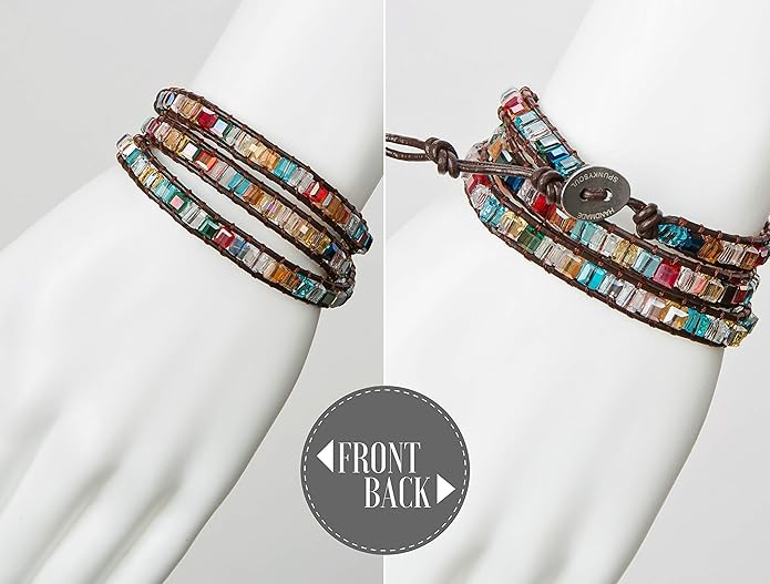 SPUNKYsoul New! Dazzling Handmade Leather Wrap Bracelet Collection