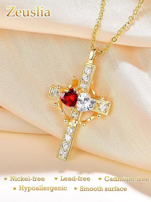 Valentine's Day Gifts for Wife 925 Sterling Silver Double Birthstone Pendant Necklaces I Love You for Always and Forever Necklace Anniversary Birthday Gifts for Wife Girlfriend Mom Her