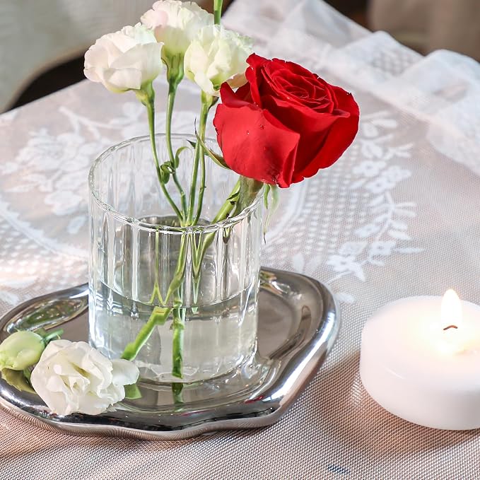 ComSaf Glass Cylinder Vases 12 Pcs 6 Inch Tall, Hurricane Floating Candle - Image 8