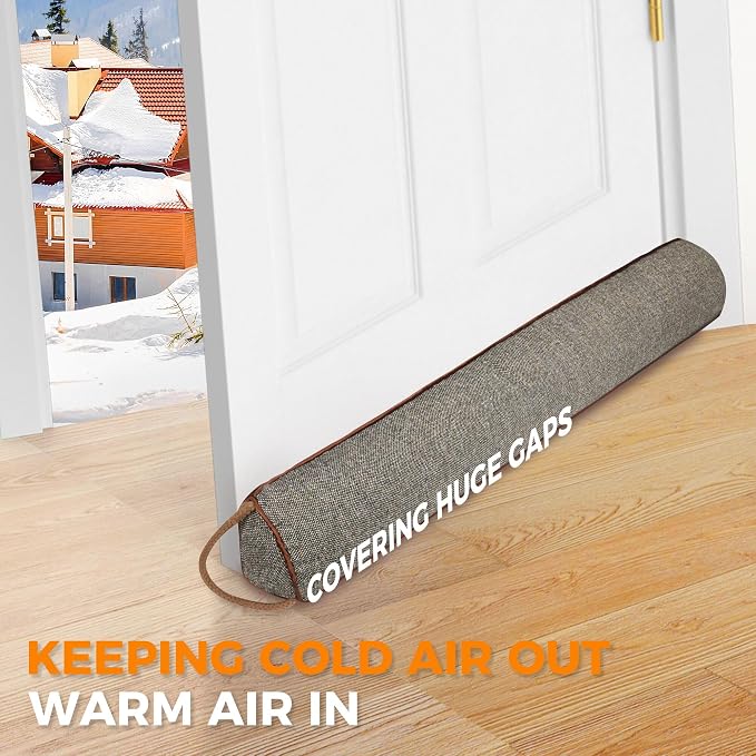 TORRAMI Under Door Draft Stoppers 30 Inch, Heavy Triangle Stop Draft Block Cold - Image 4