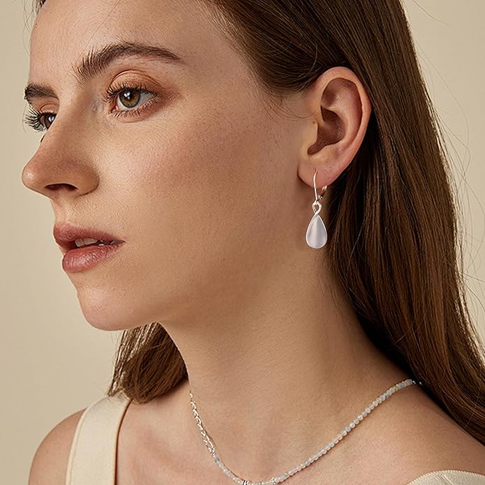 925 Sterling Silver Teardrop Dangle Earrings for Women Leverback Drop Dangle Earrings Jewelry Hypoallergenic Sterling Silver Teardrop Earring for Women Gifts