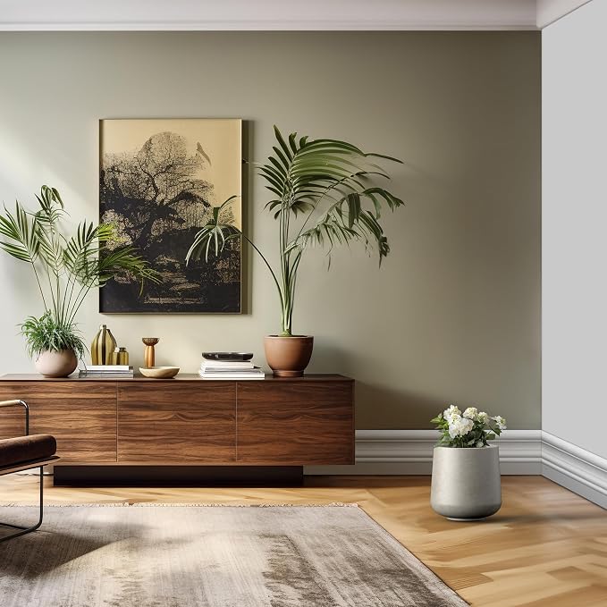 Kante Accent Round Curved Weathered Concrete Planter 13" Dia, Outdoor | Rubber - Image 6