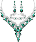 Wedding Bridal Bridesmaid Austrian Crystal Rhinestone Jewelry Sets Statement Choker Necklace Earrings Bracelets Sets for Wedding Party Prom