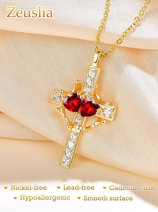 Valentine's Day Gifts for Wife 925 Sterling Silver Double Birthstone Pendant Necklaces I Love You for Always and Forever Necklace Anniversary Birthday Gifts for Wife Girlfriend Mom Her