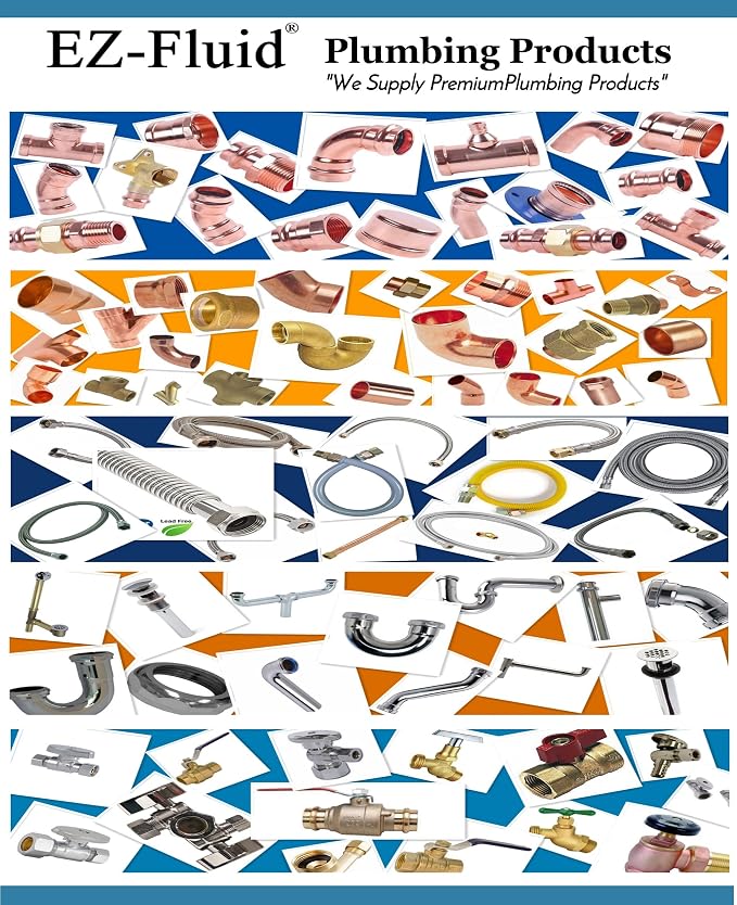 EZ-FLUID 3/4" C X MIP LF Copper Male NPT Adapter Pressure Copper MIP Fittings - Image 3