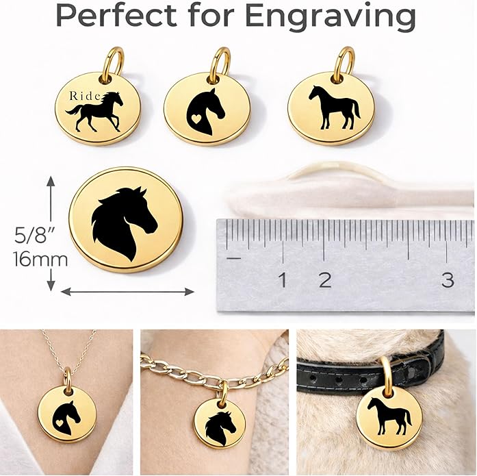 SM Design Western Charm Set of 4 – Stainless Steel Western Charms for Bracelets & Necklaces – Cowgirl, Ranch & Country Style Jewelry Charms – Western Gift for Women & Moms