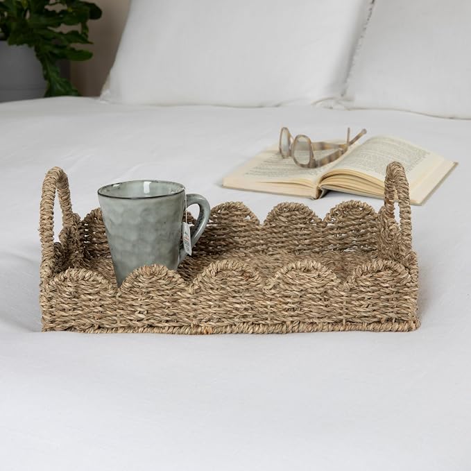 Household Essentials Seagrass Decorative Tray - Image 7