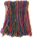 THE MARDI GRAS KREWE - Beads Necklaces Mardi Gras 72 Pack, 6 Dozen 33" 7mm - Party Favors, Parades, Bulk Decorations, Costumes, Festivals, Events - Assorted