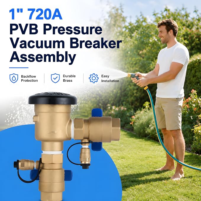 2 Pack 1 Inch Backflow Preventer, Pressure Vacuum Breaker Assembly, Heavy Duty - Image 6