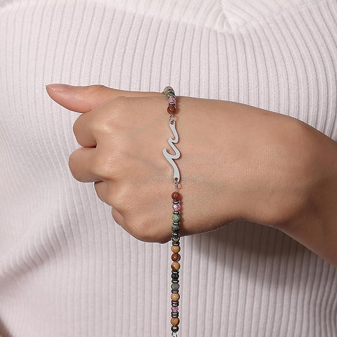 TONY & SANDY Friend Gifts for Women, Unique Valentine's Day Gifts for Her, Sister Gifts from Sister, Wave Bracelet, Christmas Birthday Gifts for Women, Bestie Friendship Bracelets
