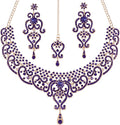 Touchstone Indian jewelry set for women bollywood gold jewellery wedding outfits necklace sets earrings bridal maang tikka fancy costume girls big desi accessories rhinestone in gold or silver tone