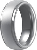 ThunderFit Silicone Rings for Men - 7 Rings / 4 Rings / 1 Ring Step Edge Rubber Wedding Bands 10mm Wide - 2.5mm Thick