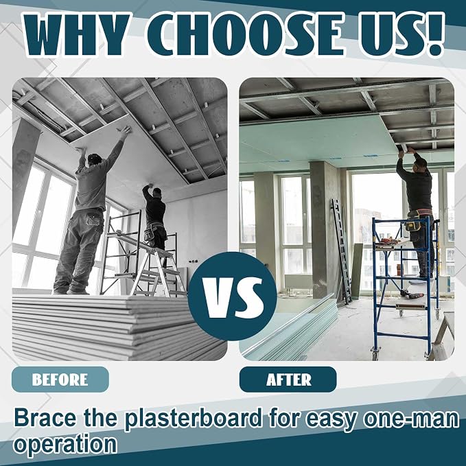 6 Pcs Drywall Fitting Tool Supports the Board in Place While Installing Drywall - Image 4