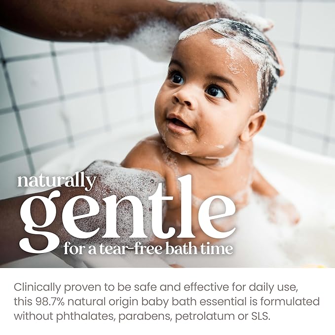 Burt's Bees Baby Sensitive Shampoo and Wash, Fragrance Free, Tear Free, Pediatrician Tested, 98.7% Natural Origin, 21 Fluid Ounces
