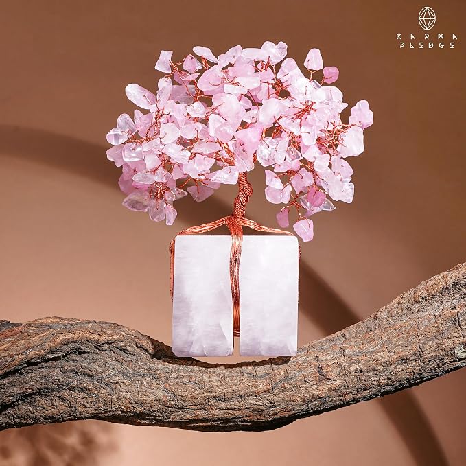 Rose Quartz Crystal Tree of Life Unique Birthday Gifts - Image 8