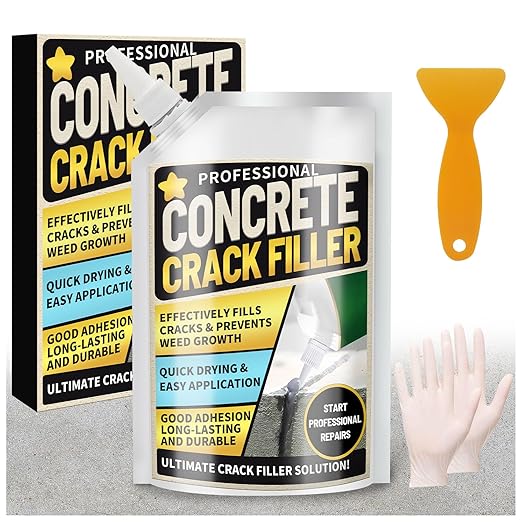 Concrete Crack Filler, 3.3 LB High Elasticity Cement Crack Filler, Flexible by Meuvcol