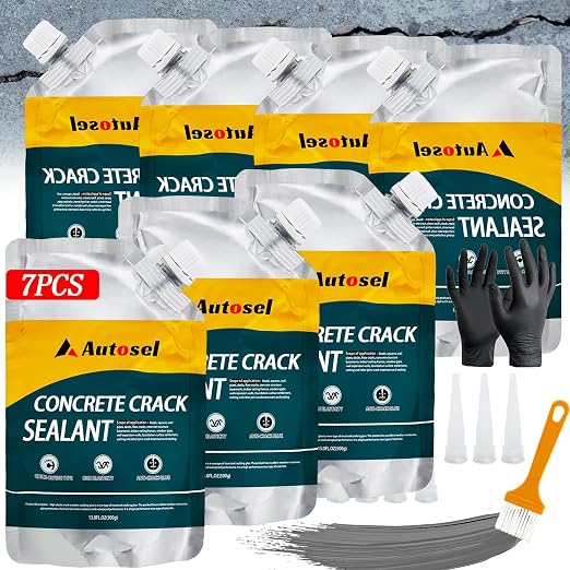 Self-Leveling Cement Crack Filler, Fast Drying Concrete Crack Filler, by AutoselHomeSolutions