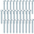 50 Pcs 3/8 x 3 Zinc Plated Concrete Anchors Masonry Screws Heavy Duty Carbon by Dunzy