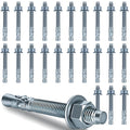 1/2 x 4-1/2 inch Wedge Anchors, Galvanized Concrete Anchors, Concrete Wall by Unknown