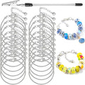 20 Pcs 6.3 Inch Snake Chain Charm Bracelets for Jewelry Making - Adjustable Snake Charm Bracelet Chains with Heart Shape Extender Chain DIY Bracelet Chain for Women