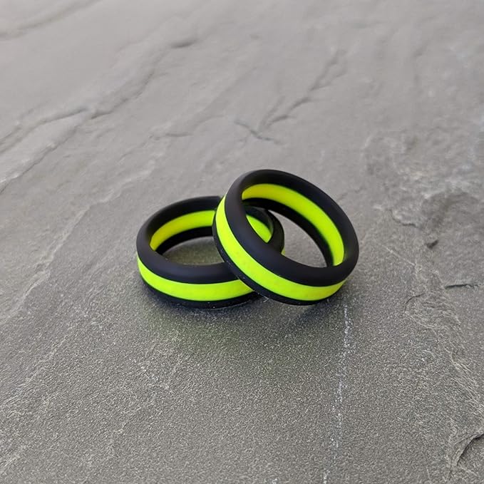 Knot Theory Striped Silicone Ring for Men and Women – Black, Grey, Red, Blue, Orange, Yellow, Purple