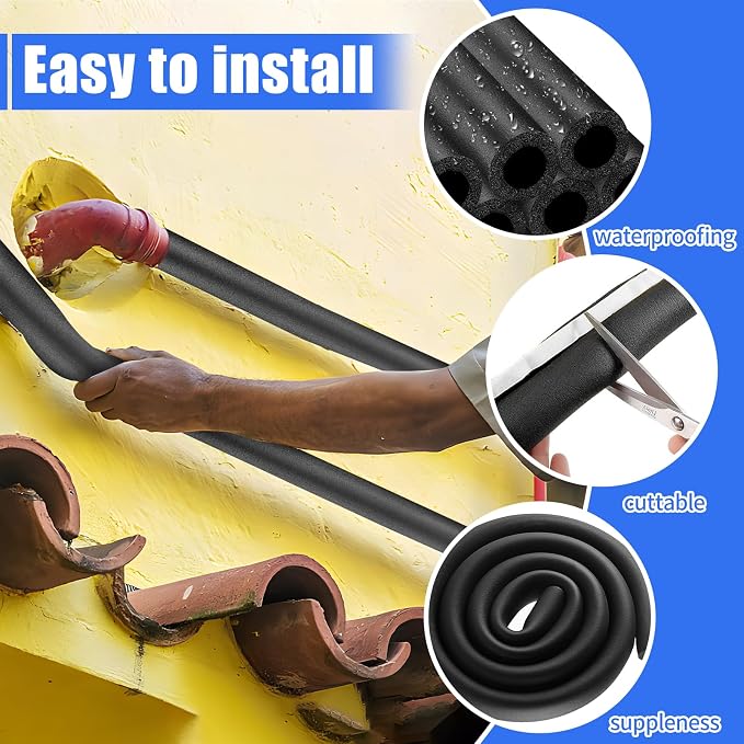 4 Pack 6 Feet 3/4'' Pipe Insulation Foam Tube - Image 5